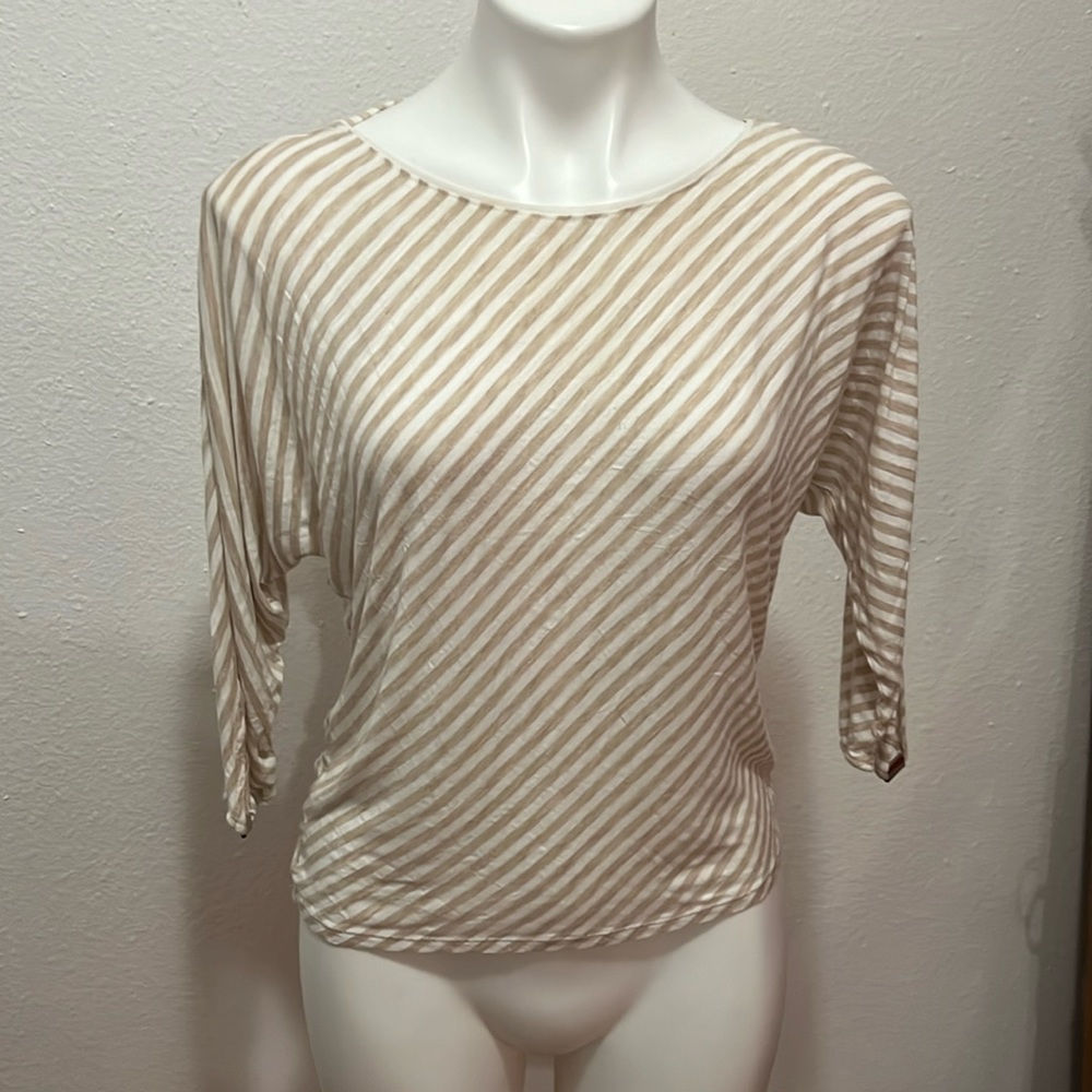 White House Black Market Striped Shirt Sz S/M